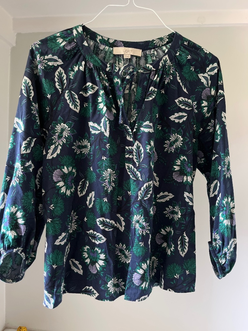 Loft tie neck blouse